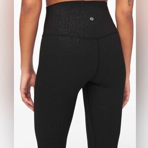 Lululemon Black Embossed leopard print Align Leggings 4